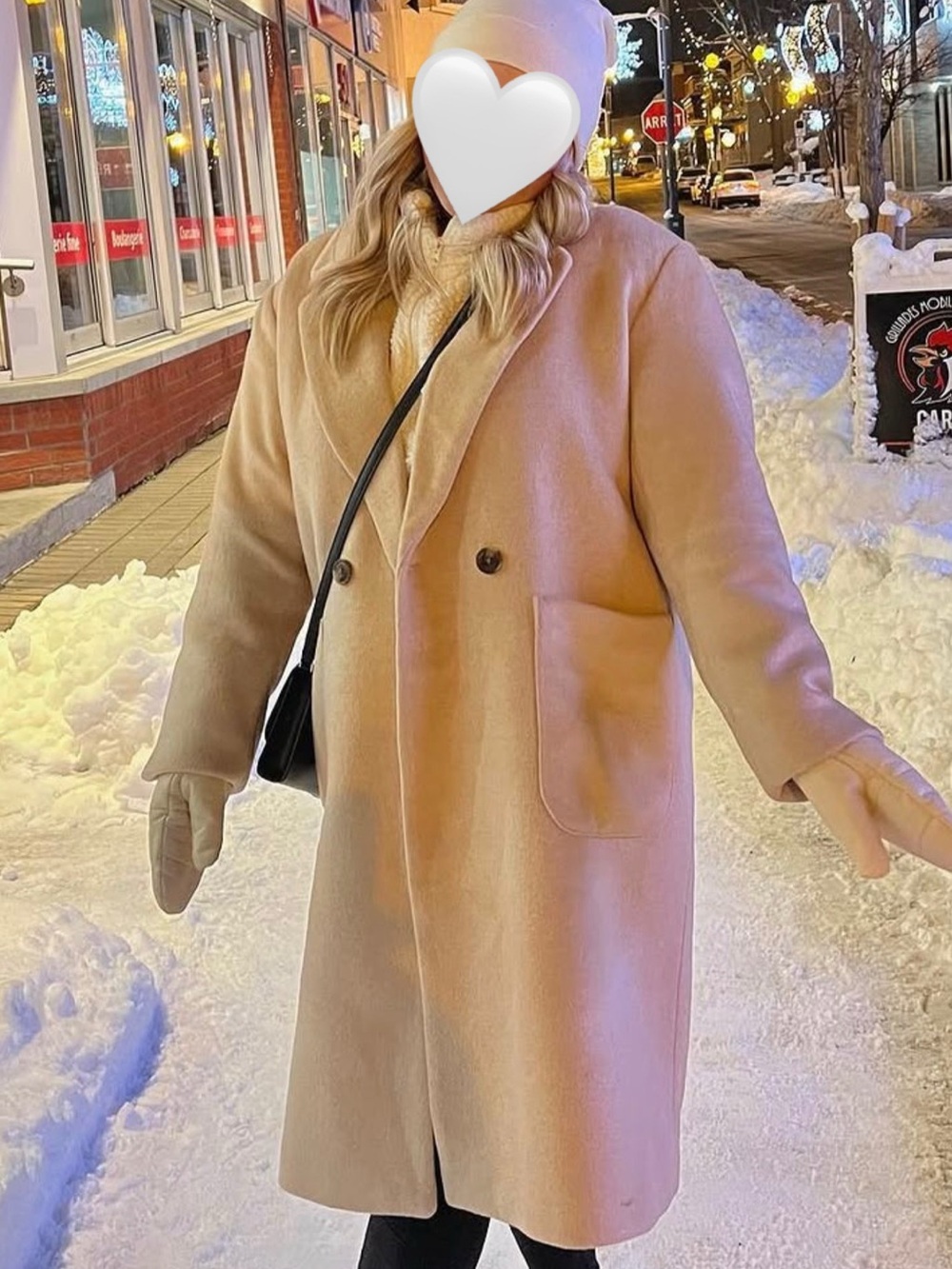 Simons Beige Wool Blend Long Coat
